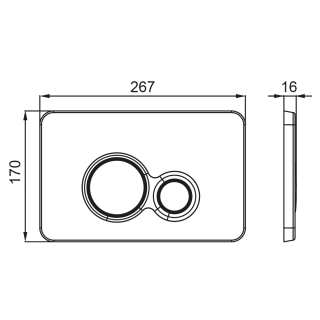 Клавиша смыва BETTOSERB  40006465 хром глянец+хром матовый DUO
